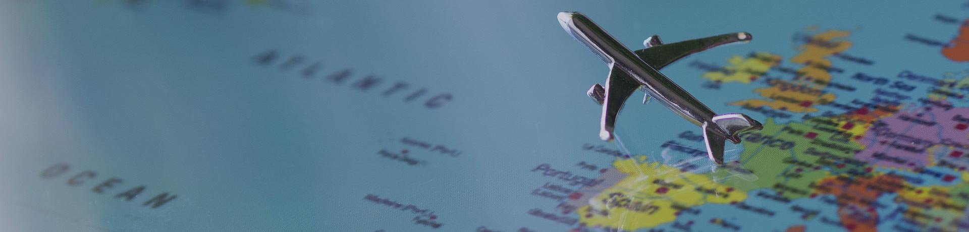 Plane on a map