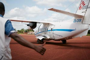 aircraft of Medecins Sans Frontières a humanitarian organization