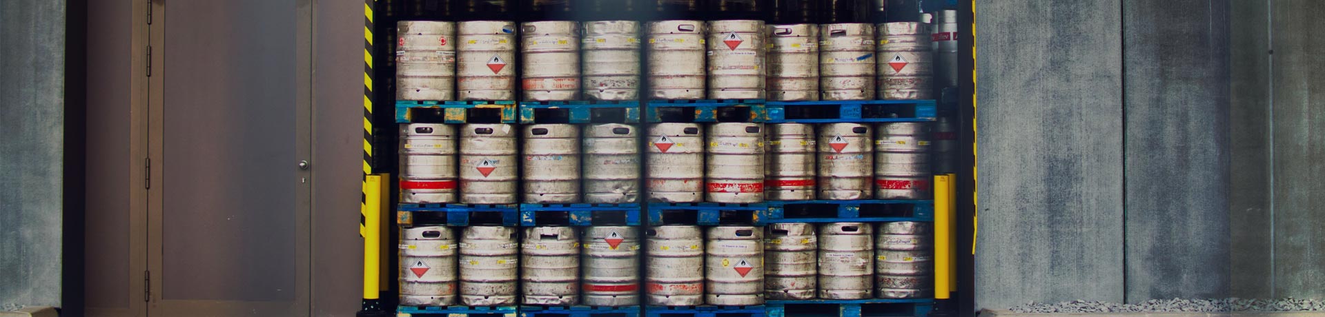 Barrels of alcoholic beverages
