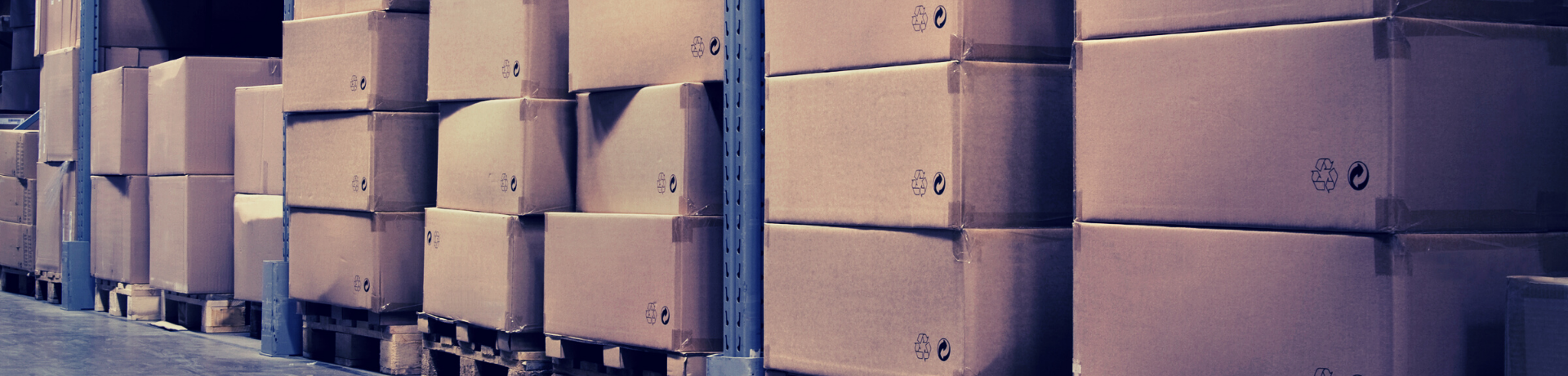 Boxes in a warehouse