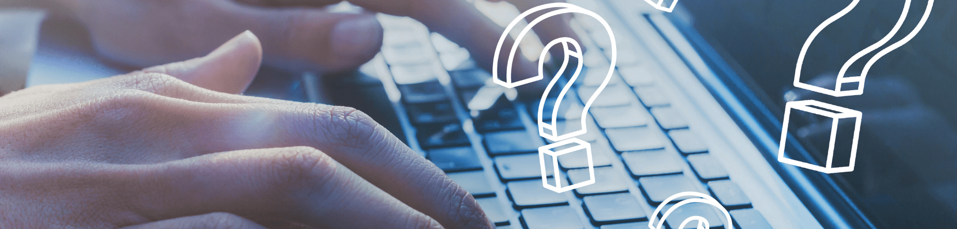 A person typing on a keyboard