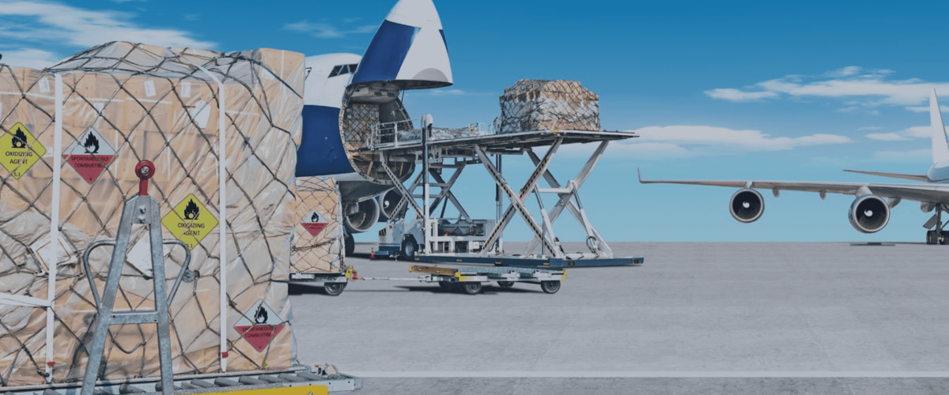 Fret aérien dangereux et avion cargo