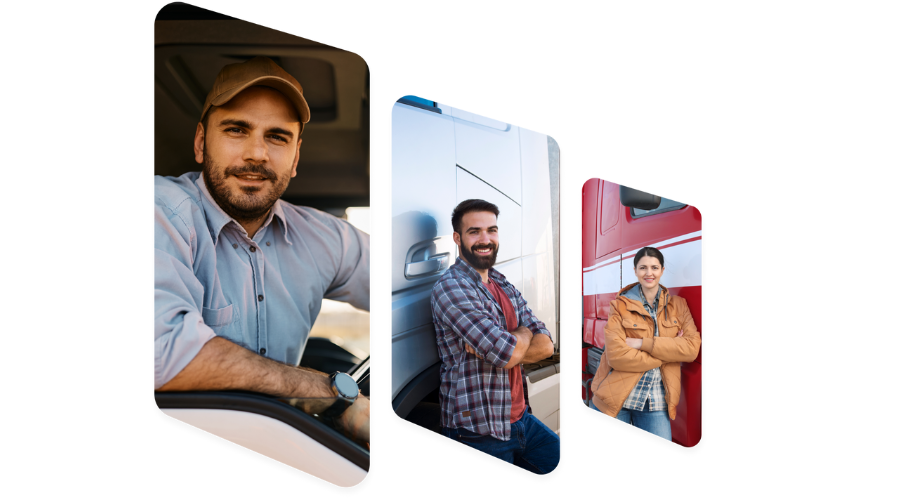 3 conducteurs/conductrices de camion