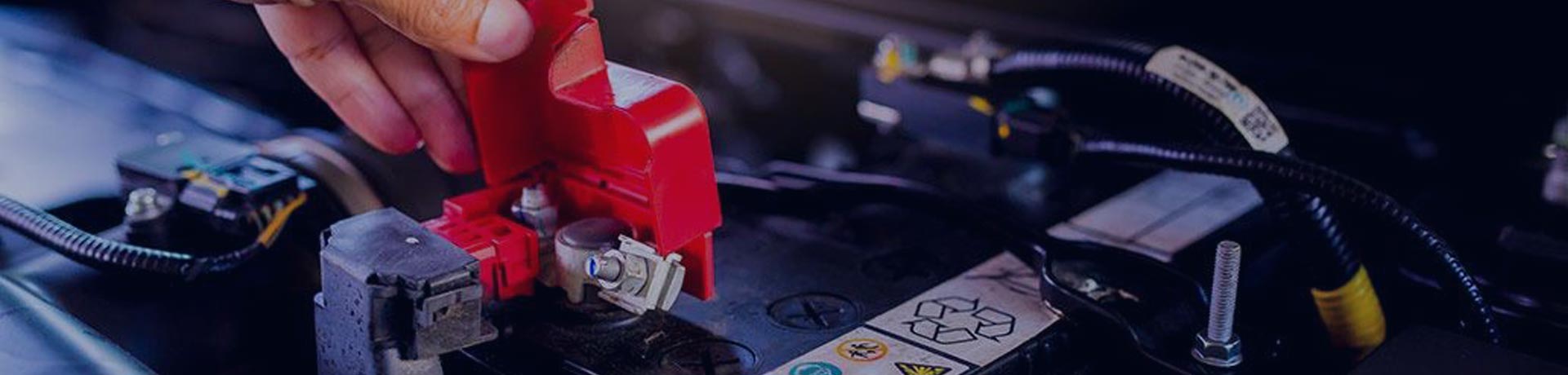 hand on a lithium battery