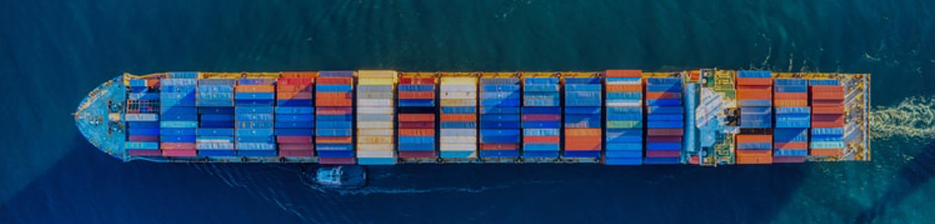 Cargo ship with containers