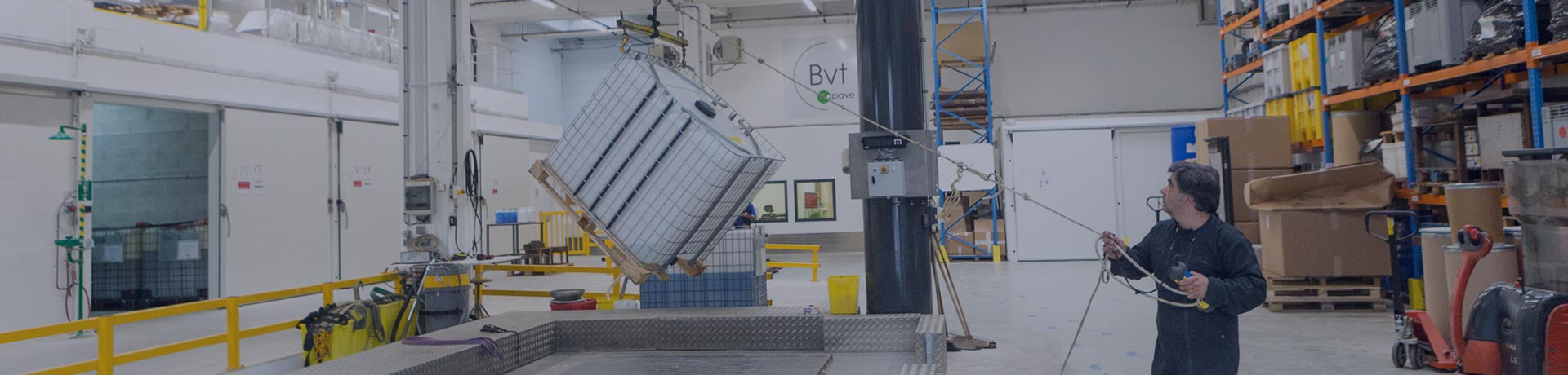 fall of goods in BVT test hall