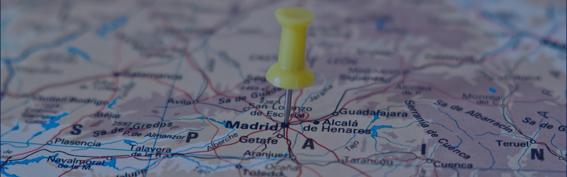 Pin en el mapa de España