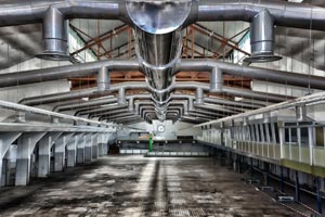 conductos de ventilación en una fábrica
