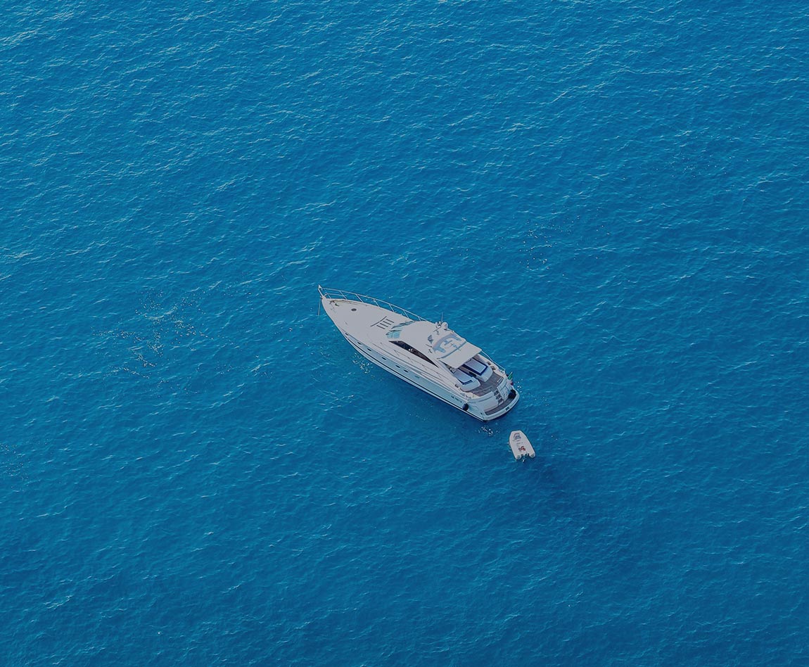 recreational boat on the sea