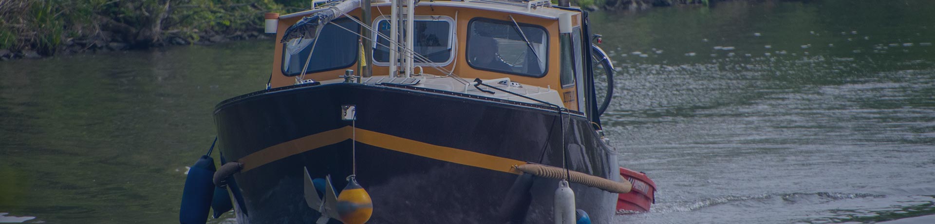 Boat navigating in continental waters