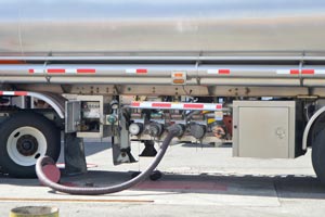 meters and filling pumps on the side of a tanker truck