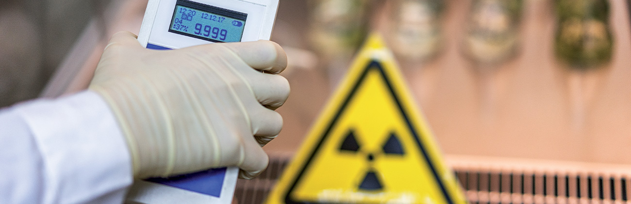 Triangle jaune représentant la radioprotection