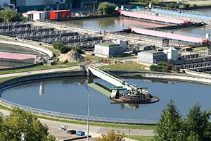 Une station d'épuration des eaux usées