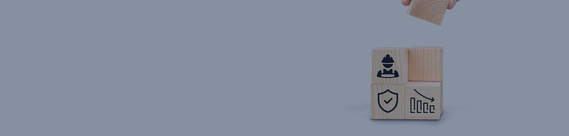 Des cubes représentant le concept d'accident du travail