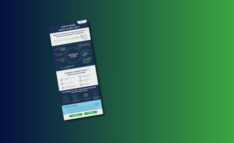 Visuel de l'infographie Apave Performances Immo sur l'audit d'usage