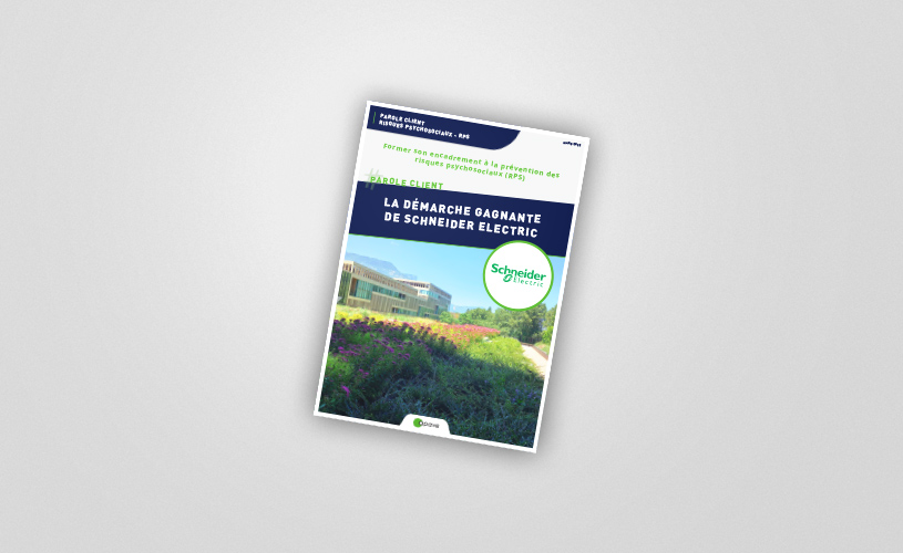 Visuel de la couverture de la parole client Apave Schneider Electric