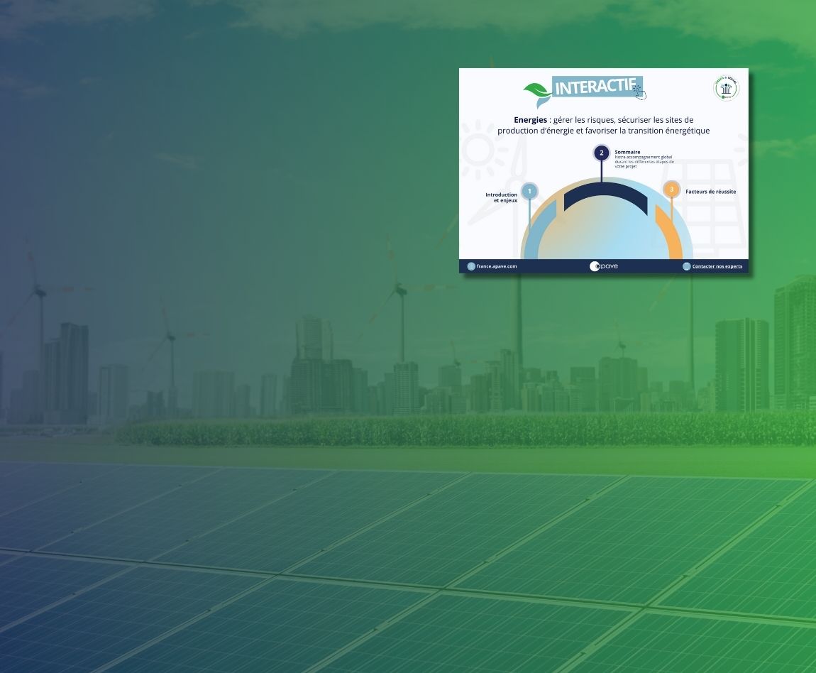 Visuel de couverture du guide interactif dédié aux Energies par Apave