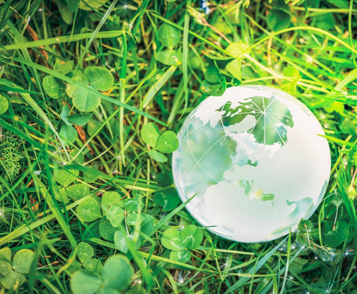 Une planète sur de l'herbe
