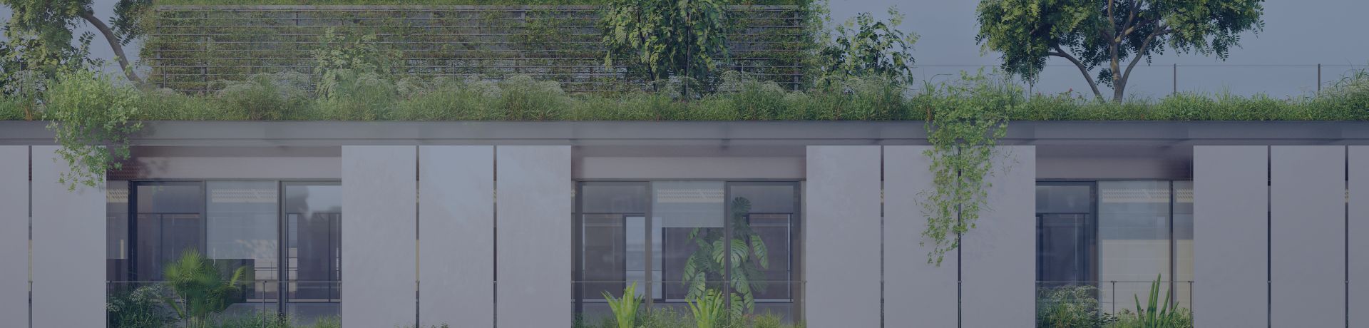 Un bâtiment avec de la verdure