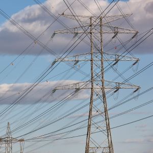 Une ligne aérienne électrique