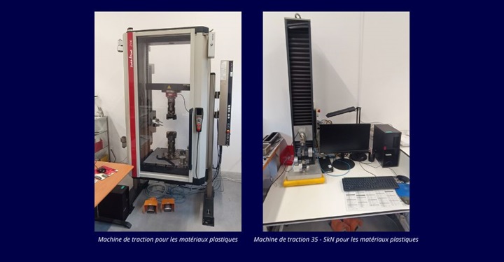 Machine de traction pour les matériaux plastiques et Machine de traction 35 - 5kN pour les matériaux plastiques Apave