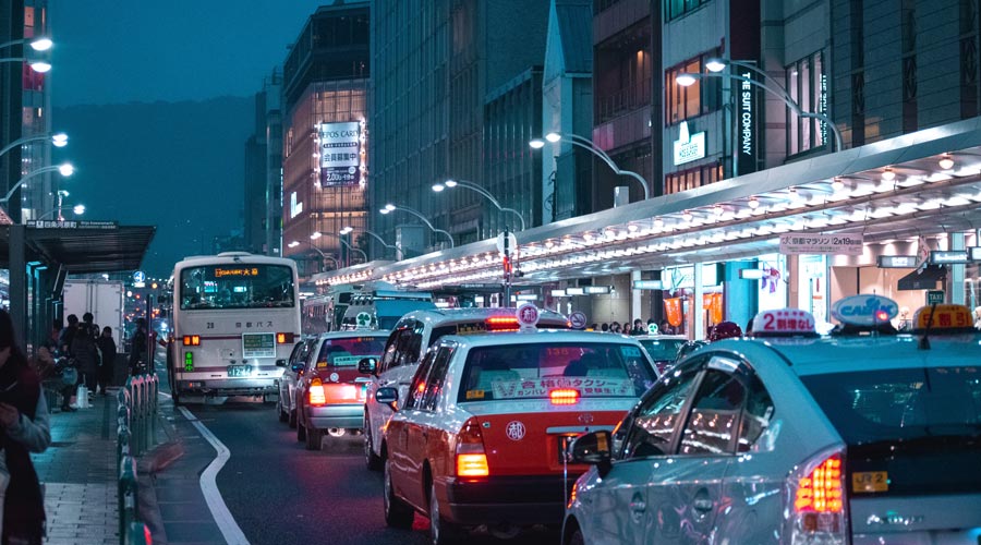 traffic jam in the city