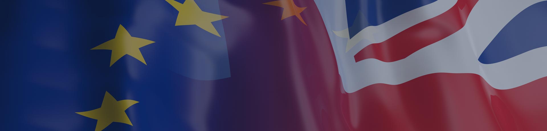 English and European flags