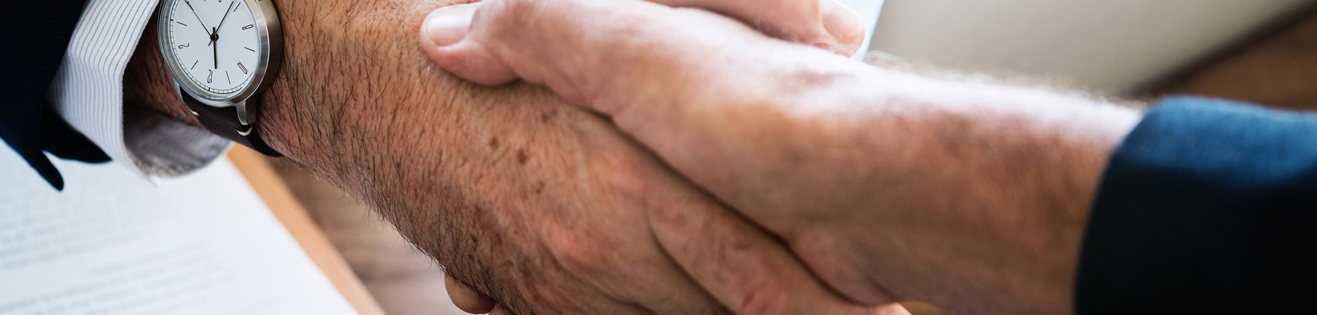 Two people shaking hands