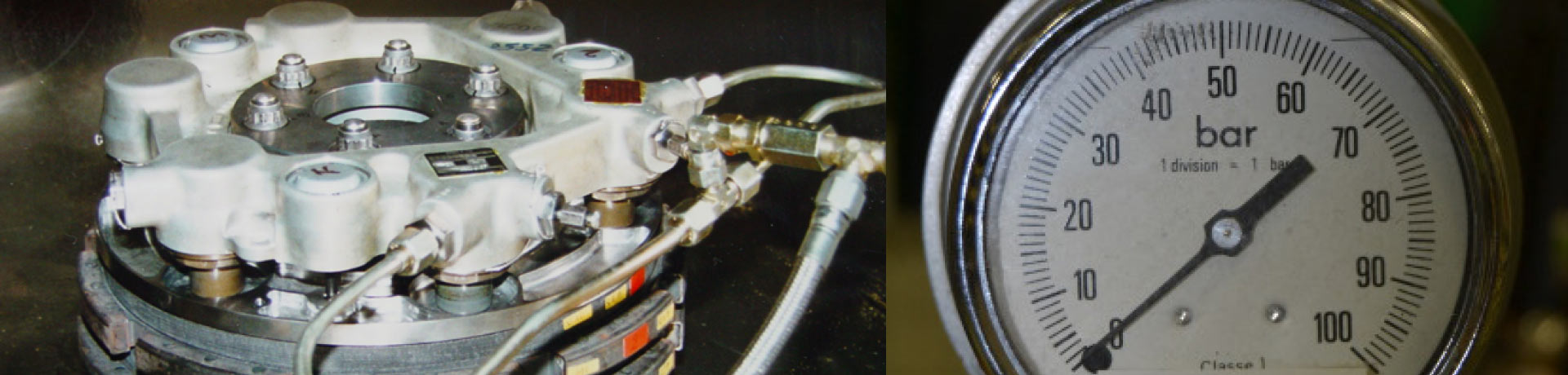 Un équipement sous essai hydraulique