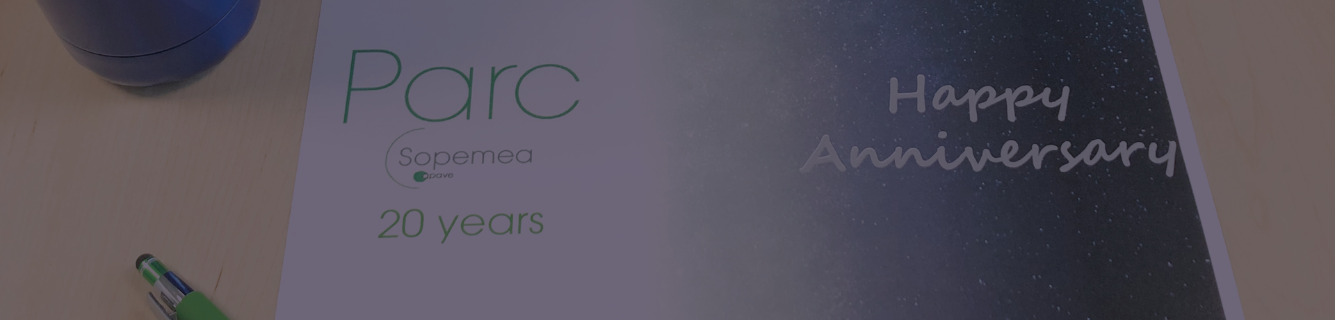 Anniversary card for the 20th anniversary of PARC