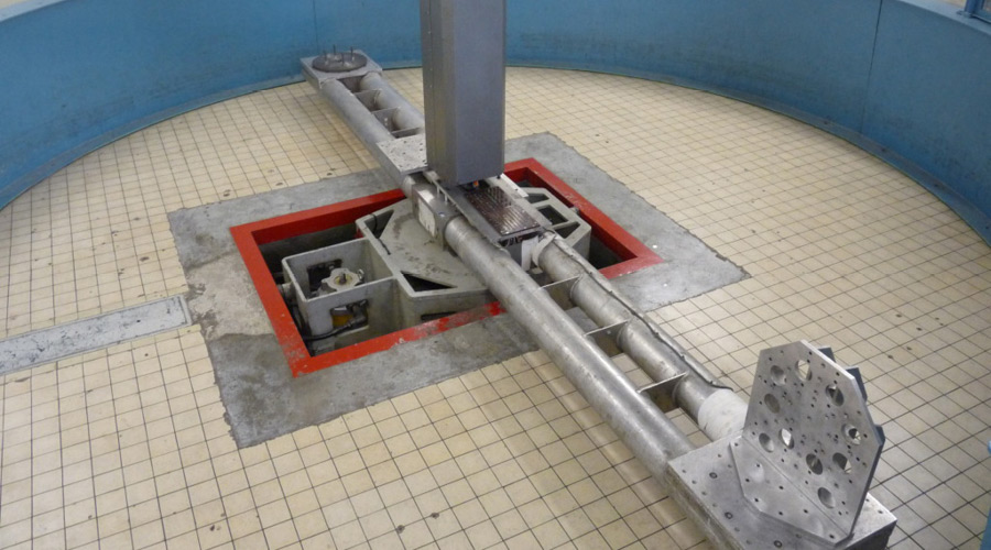 Une centrifugeuse vue de l'intérieur