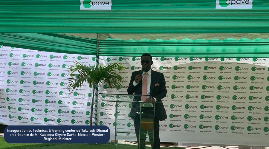 Inauguration du technical & training center de Takoradi (Ghana) en présence de M. Kwabena Okyere Darko-Mensah, Western Regional Minister