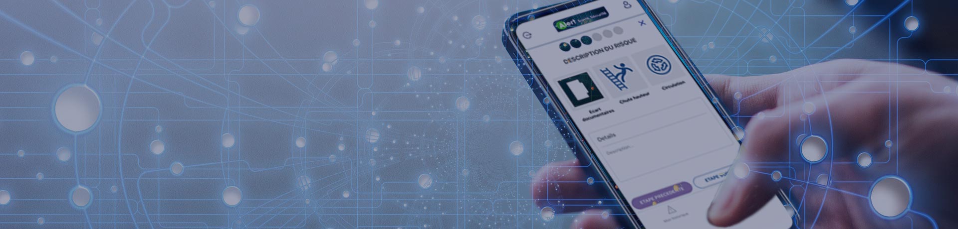 smartphone with Apave's Alert digital solution