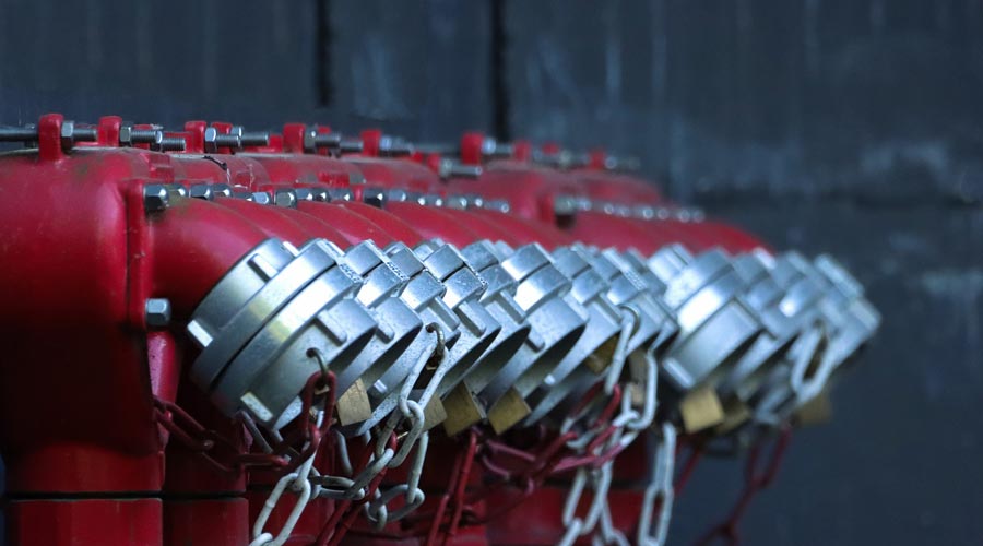 bouches incendie dans une usine