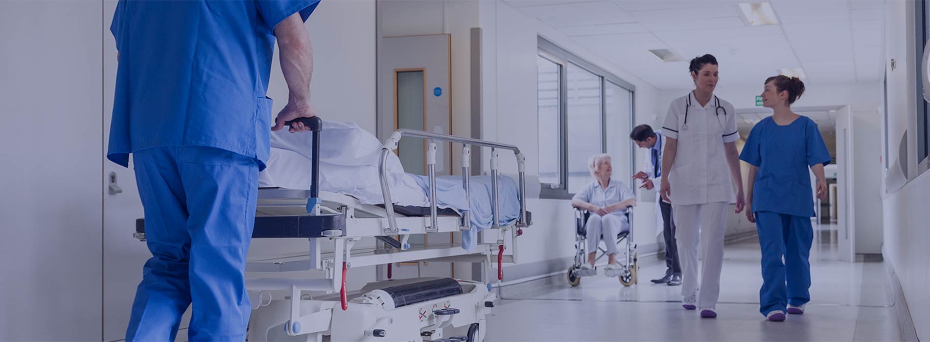 Hospital with nurses