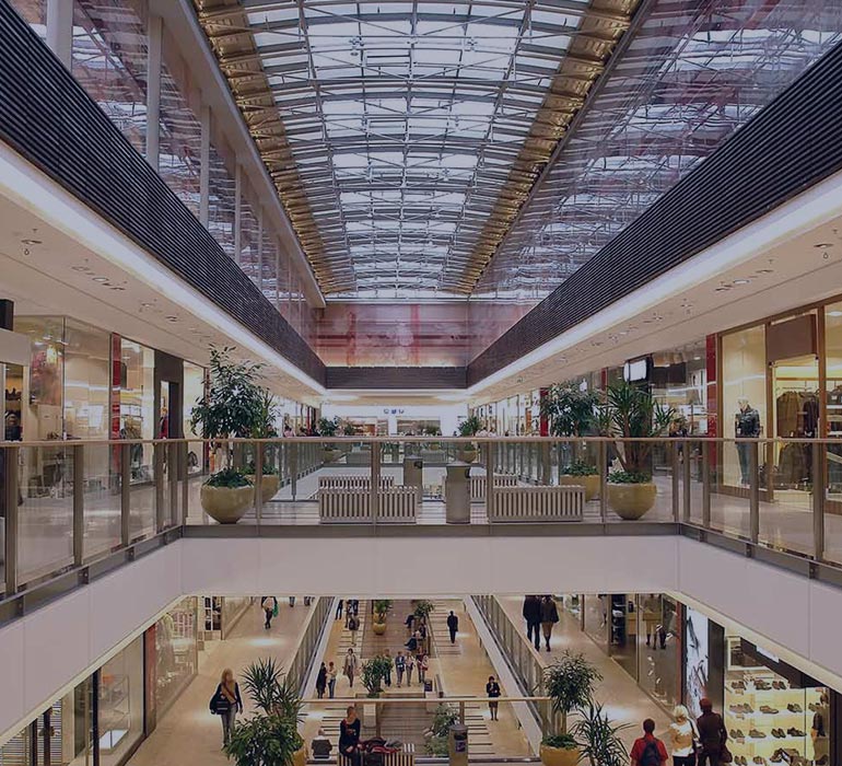 Interior of a shopping centre