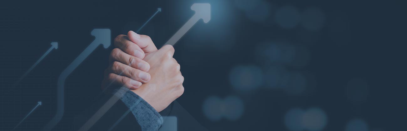 Poignée de main avec des enjeux de performance