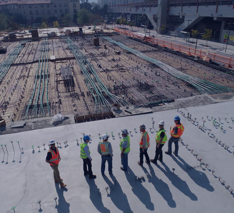 Men on a site construction